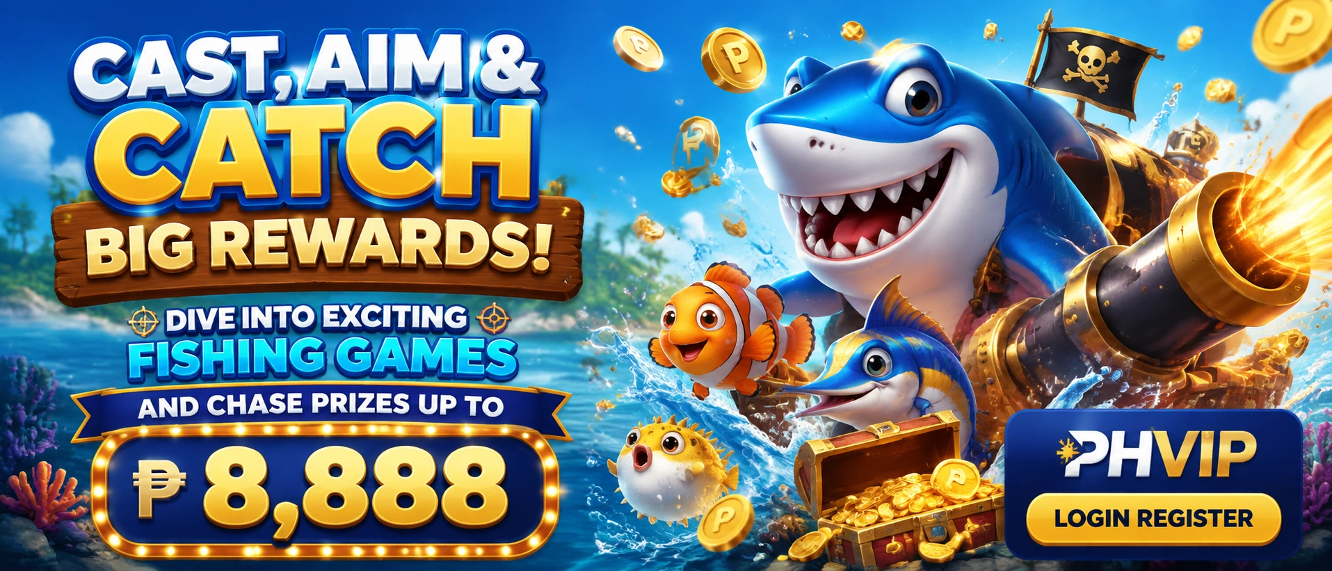 Fishing game lobby visual